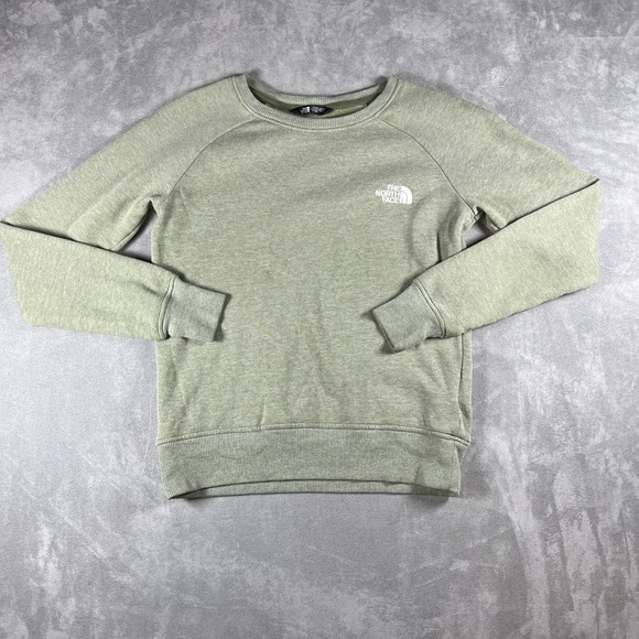 The North Face Tops - The North Face Womens XS Sage Green Crewneck Sweatshirt Raglan Logo